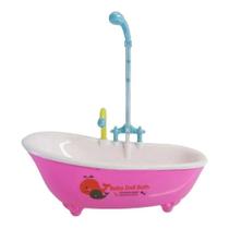 Banheira Para Boneca Com Chuveiro Baby Doll Bath A Piha ROSA - toys