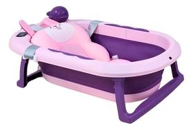 Banheira Para Recém-Nascido Com Cama Suspensa E Termômetro Integrado Prática Compacta Dobrável