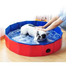 Banheira Piscina Dobravel Cães Gato Pvc Antideslizante