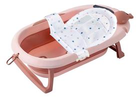 Banheira Portátil Dobravél Com Rede De Segurança Ergônomica