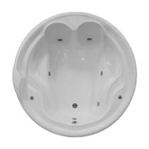 Banheira Redonda Veneza com hidro em acrílico