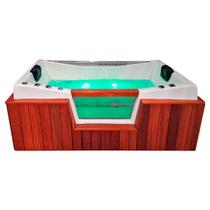 Banheira Retangular Havanna LUXO com hidro + Deck de Madeira