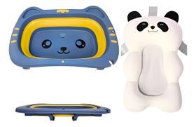 Banheira Retrátil Gatinho Vitoriana Portátil + Cama Panda Banheira Retrátil Gatinho Vitoriana Portátil + Cama Panda
