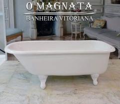 Banheira Vitoriana de Imersão Clássica Sem Hidromassagem 1.65x70x60cm