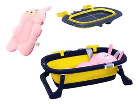 Banheira Vitoriana Dobrável Para Bebê Com Almofada Flutuante Macia Compacta E Fácil De Guardar