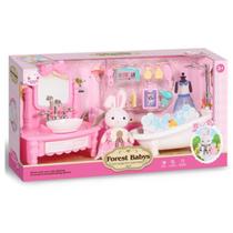 Banheirinho mágico casinha de boneca Coleção Casinha feliz forest babys Casinha coelhinha Banheirinho mágico casinha de boneca Coleção Casinha feliz forest babys Casinha coelhinha