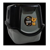 Banheiro De Gato Fechado Com Porta Higiênico Black