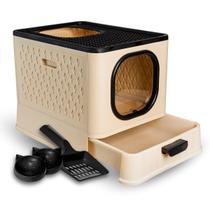 Banheiro Fechado Gato Sandbox Premium Gaveta De Areia Limpa Patinhas