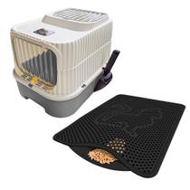 Banheiro fechado Tapete Coletor de areia para gato caixa de areia fechada Sanitário antiodor pet Banheiro fechado Tapete Coletor de areia para gato caixa de areia fechada Sanitário antiodor pet