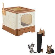 Banheiro Gato Fechado Antiodor Com Pá + Arranhador De Parede Banheiro Gato Fechado Antiodor Com Pá + Arranhador De Parede