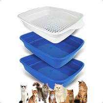 Banheiro inteligente para gatos Brinqpet Azul