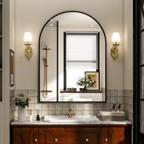 Banheiro Mirror Easly Arch 50x75 cm com moldura de metal preta Banheiro Mirror Easly Arch 50x75 cm com moldura de metal preta