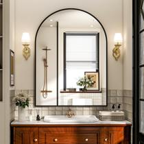 Banheiro Mirror Easly Arch 60x90 cm montado na parede preto