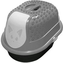 Banheiro Para Gatos Cat Toalete Furacão Pet Caixa De Areia Fechada Com Filtro - CINZA