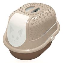 Banheiro Para Gatos Cat Toalete Furacão Pet Caixa De Areia Fechada Com Filtro - MARROM