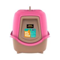 Banheiro Plast Pet Cat New Gold Rosa para Gatos Banheiro Plast Pet Cat New Gold Rosa para Gatos