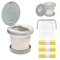Banheiro portátil dobrável Travel Potty SunnySmile cinza grande