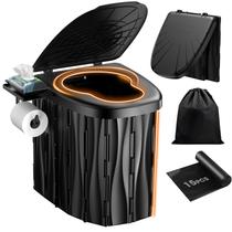 Banheiro portátil Eioehtl 15" XL Camping Potty com capacidade de 225 kg Banheiro portátil Eioehtl 15" XL Camping Potty com capacidade de 225 kg