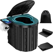 Banheiro portátil FENNIDICE 37x39x32cm Penico de acampamento dobrável Banheiro portátil FENNIDICE 37x39x32cm Penico de acampamento dobrável