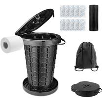 Banheiro portátil imodomio, penico de acampamento ajustável de 47 cm de altura