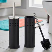 Banheiro Sofisticado Kit 2pçs Escova Sanitária Com Suporte Inox Mimo Style Preto Para Vaso Sanitário Banheiro Sofisticado Kit 2pçs Escova Sanitária Com Suporte Inox Mimo Style Preto Para Vaso Sanitário