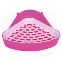 Banheiro Triangular Para Coelho Mundo Roedor - ROSA Banheiro Triangular Para Coelho Mundo Roedor - ROSA