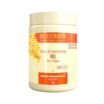 Banho Creme Mel Nutritivo Bio Extratus 1Kg Cabelos Porosos Hidratação Preenchimento Chia e Colágeno