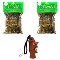 Banho de 7 Ervas Amor Limpeza Purificação Proteção Espiritual Chaveiro Carranca Patuá Talismã Devoção Kit Banho de 7 Ervas Amor Limpeza Purificação Proteção Espiritual Chaveiro Carranca Patuá Talismã Devoção Kit