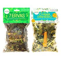 Banho De 7 Ervas Chama Dinheiro Prosperidade Sorte Financeira Proteção Amor Kit
