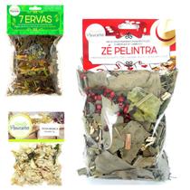 Banho de 7 Ervas Zé Pilintra Protetor Amor Rosa Branca Proteção Espiritual Kit