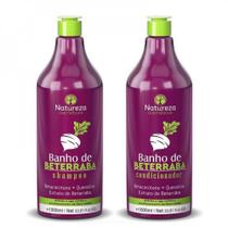 Banho de beterraba - shampoo e condicionar 1l - natureza cosméticos
