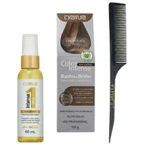 Banho de Brilho Chocolate Óleo Intense Light+Pente Lilabella