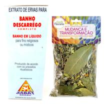 Banho de Descarrego Completo Limpeza Mudança e Transformação Ervas da Umbanda Amor Prosperidade Kit