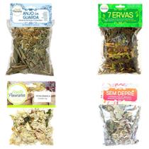 Banho de Ervas Anjo da Guarda Sem Depre Paz Interior Rosa Branca Amor Sorte Kit