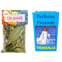 Banho de ervas Oxumare perfume proande iemanjá kit proteção - Santa Frescura