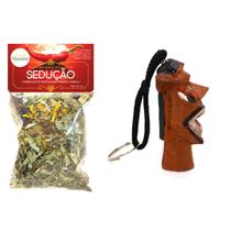 Banho de ervas sedução maria padilha chaveiro carranca kit - Santa Frescura