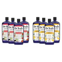 Banho de espuma Dr Teal's com sal de Epsom puro Ashwagandha 1Lx4