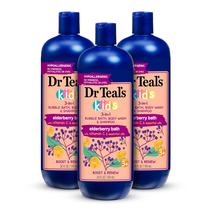 Banho de espuma, sabonete líquido e shampoo Dr Teal's Kids 3 em 1