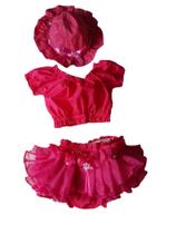 Banho De Sol Bunda Rica Cropped + Calcinha + Chapeu Biquini Banho De Sol Bunda Rica Cropped + Calcinha + Chapeu Biquini