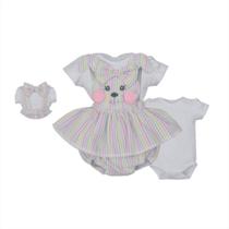 Banho De Sol Com Body Bebê Menina Colorido Livia Listrado Banho De Sol Com Body Bebê Menina Colorido Livia Listrado