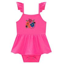 Banho de Sol Menina Rosa Estampa Flor Somni Banho de Sol Menina Rosa Estampa Flor Somni