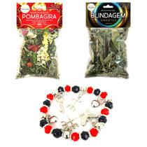 Banho Pomba Gira Amor Blindagem Energética Pulseira Proteção Espiritual Kit