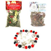 Banho Pomba Gira Atração Sedução Amor Jurema Pulseira Proteção Espiritual Kit