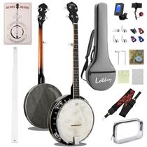 Banjo LOTKEY de 5 cordas de 38 polegadas com cabeça de tambor Remo para adultos Banjo LOTKEY de 5 cordas de 38 polegadas com cabeça de tambor Remo para adultos