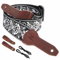 Banjo Strap Nefelibata 2 de largura em couro bovino de grão integral