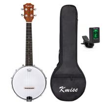 Banjo Ukulele Kmise Concert Sapele de 23 polegadas com bolsa e afinador