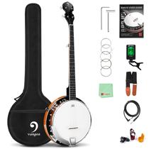 Banjo Vangoa VBJ-4E Acústico Elétrico em Mogno de 5 Cordas