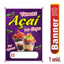 Banner Açaí no Copo 60cm x 90cm - Sorveteria - Lanchonete Banner Açaí no Copo 60cm x 90cm - Sorveteria - Lanchonete