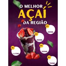 Banner Açaí Ref:3 SEM PERSONALIZAÇÃO Não mancha / desbota Sol e chuva
