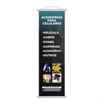 Banner Acessórios Para Celulares Capinhas Películas 100X30Cm